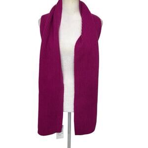 Michael Michael Kors Rib Knit Scarf Fuchsia Hot Pink Long Soft Cozy Winter NWT